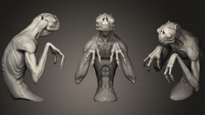 Figurines heroes, monsters and demons (Baquor, STKM_0652) 3D models for cnc